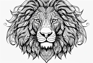 Jamaican lion tattoo idea
