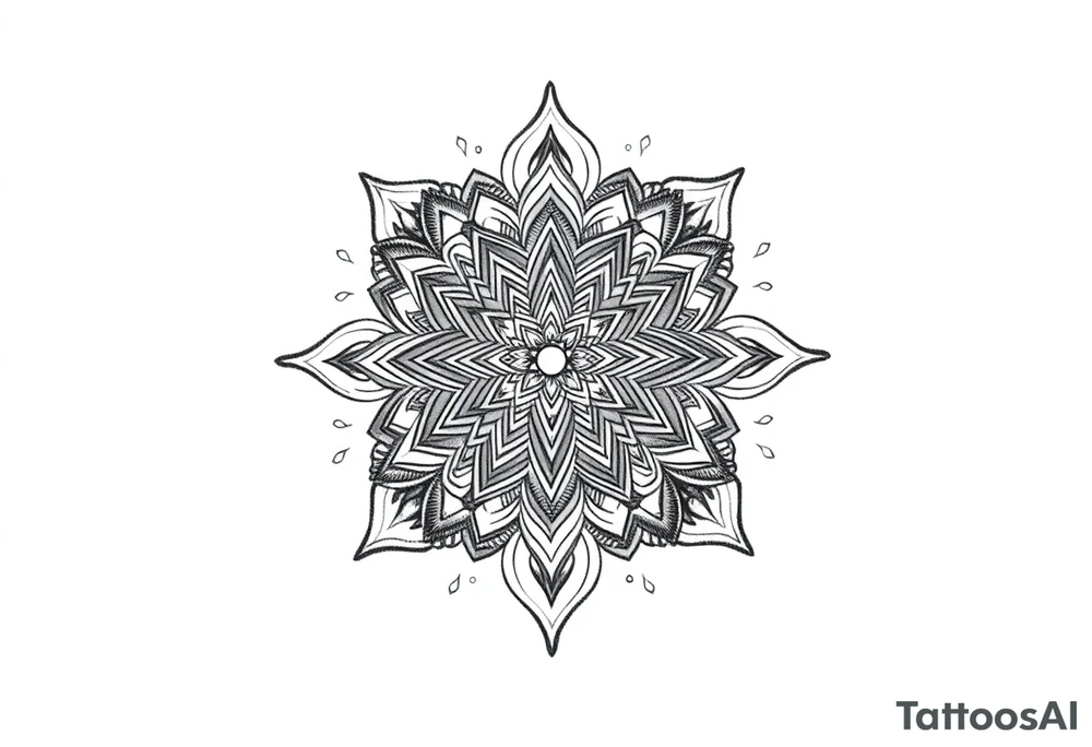intricate mandala with sacred geometry and cosmic elements tattoo idea