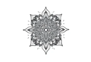 intricate mandala with sacred geometry and cosmic elements tattoo idea