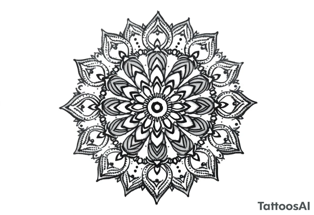 mandala with variation tattoo idea