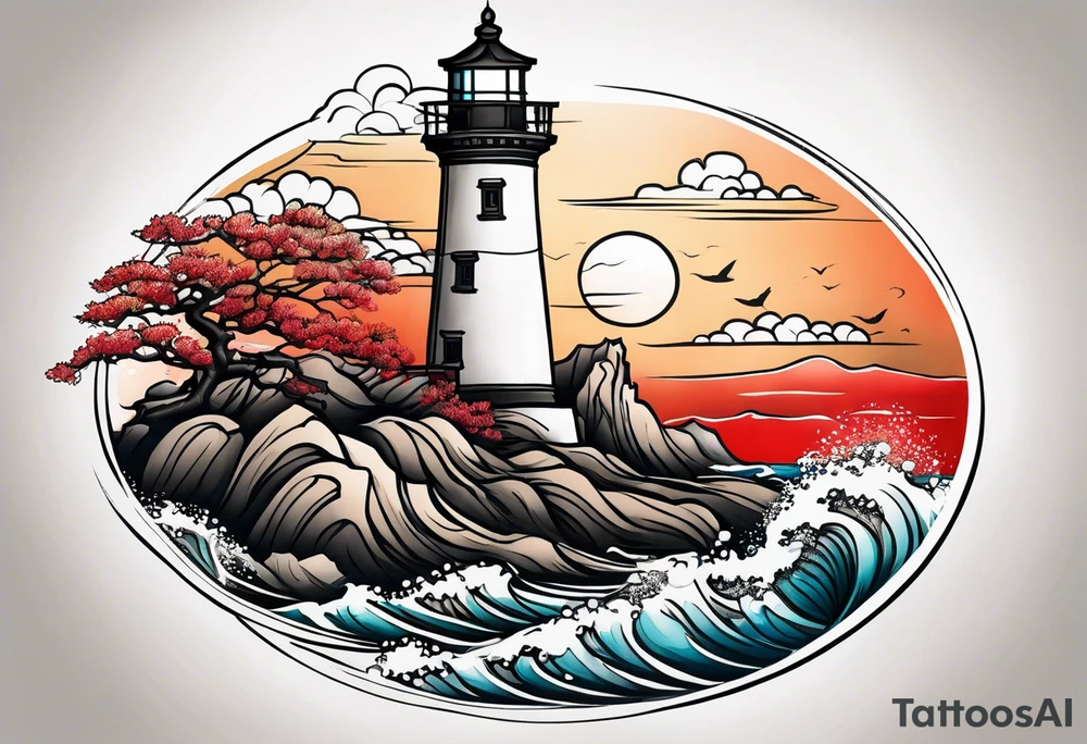 lighthouse tattoo idea
