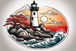 lighthouse tattoo idea