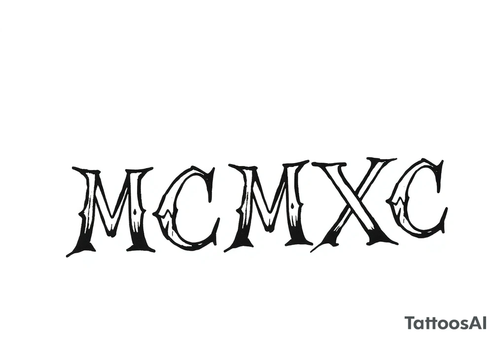 “MCMXC” tattoo idea