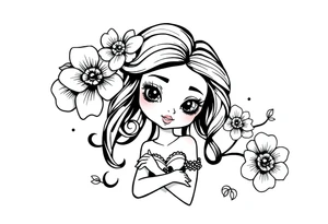 Chicano style girl tattoo idea