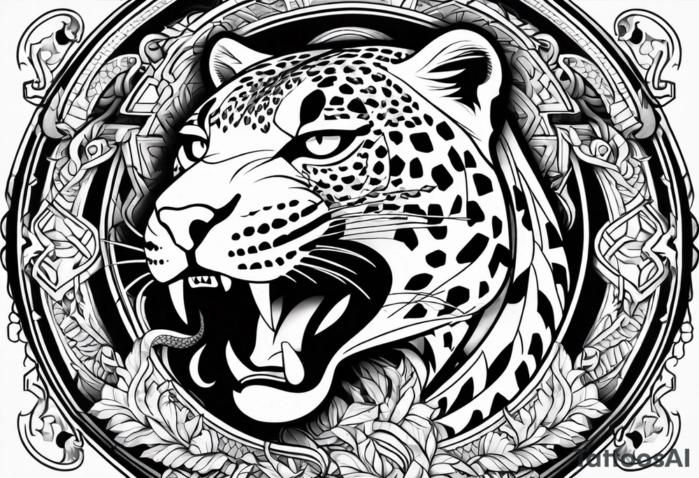 leopard snake tattoo idea