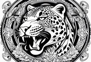 leopard snake tattoo idea
