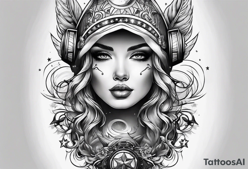 flying through the universe tattoo idea