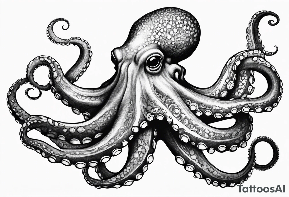 realistic octopus tattoo idea