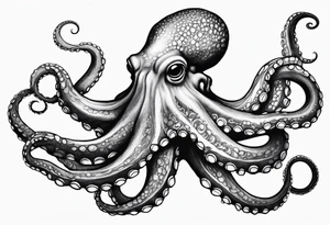 realistic octopus tattoo idea