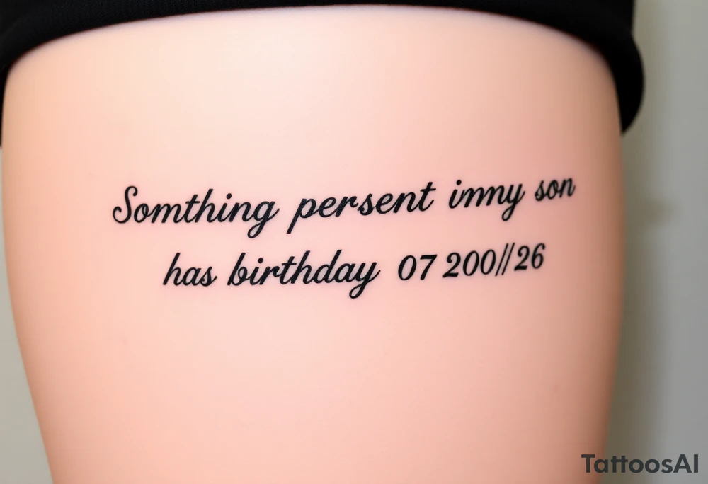 Something represnt my son Liam his birthday is 07/20/26 tattoo idea