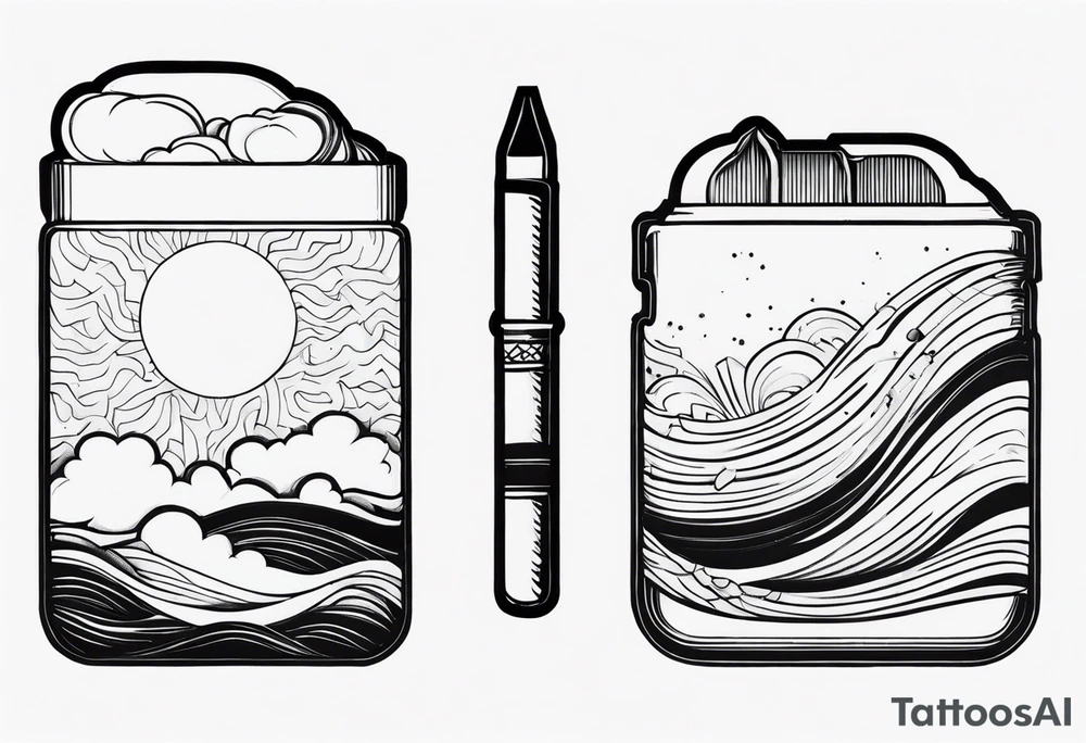 Simple cigarette tattoo idea | TattoosAI