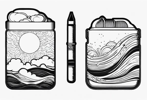 Simple cigarette tattoo idea