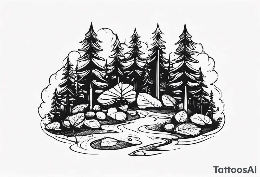 Forest floor tattoo idea