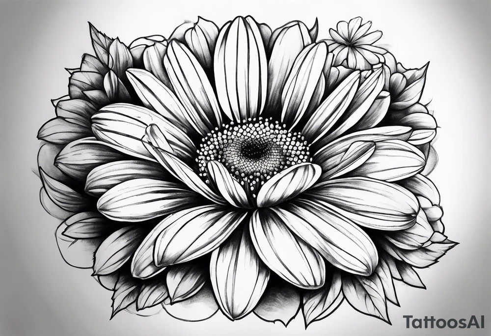 Daisy blossom tattoo idea