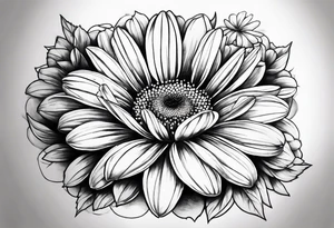 Daisy blossom tattoo idea