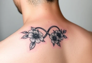 July December January birth flower infinity sign tattoo idea