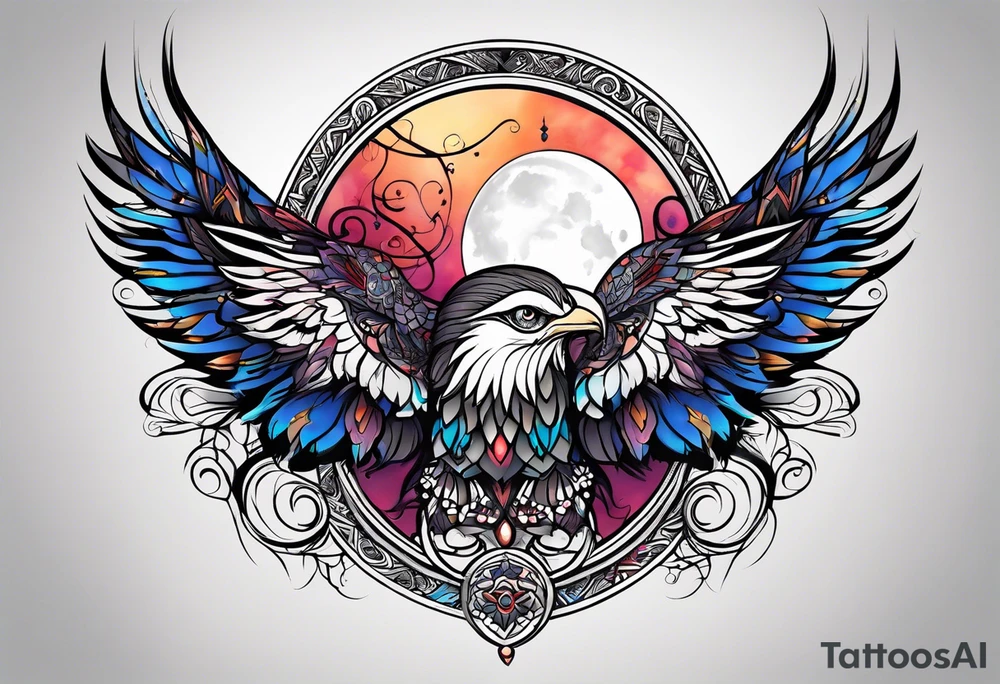 sacred moon tattoo idea