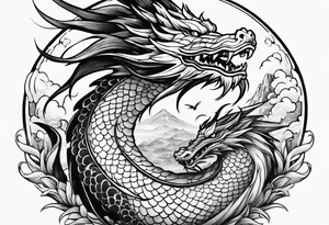 Haku from Spirited Away in dragon form flying wrapping around the wrist and forearm tattoo idea