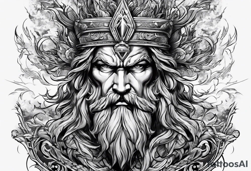 Zeus dominance Lightning strike tattoo idea