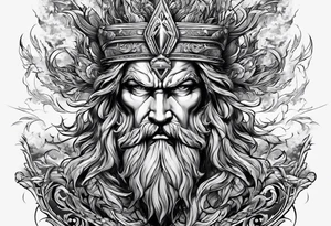 Zeus dominance Lightning strike tattoo idea