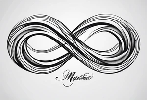 Horizontal, Simple Infinity symbol tattoo idea