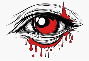 Bloody tears flow from Alucard's eye in Hellsing tattoo idea