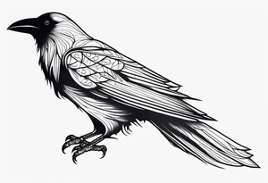 tall Raven tattoo idea