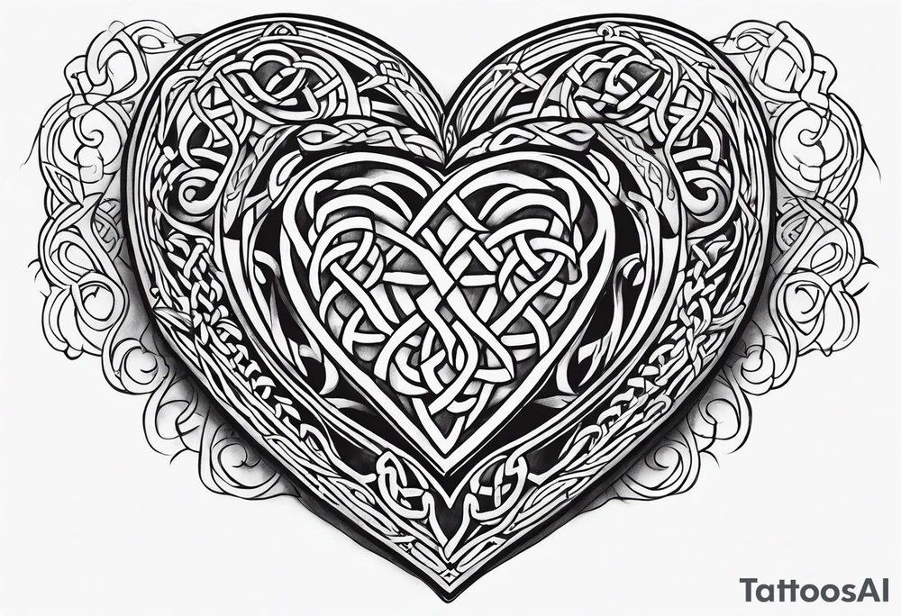 Celtic heart tattoo idea