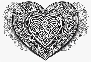 Celtic heart tattoo idea