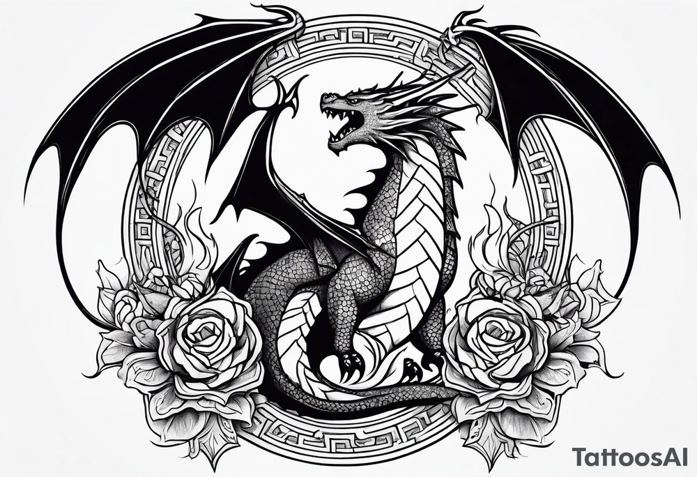 CUTE roaring dragons tattoo idea
