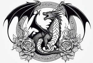 CUTE roaring dragons tattoo idea