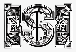 The numbers 856 in blocky numbers above my knee tattoo idea
