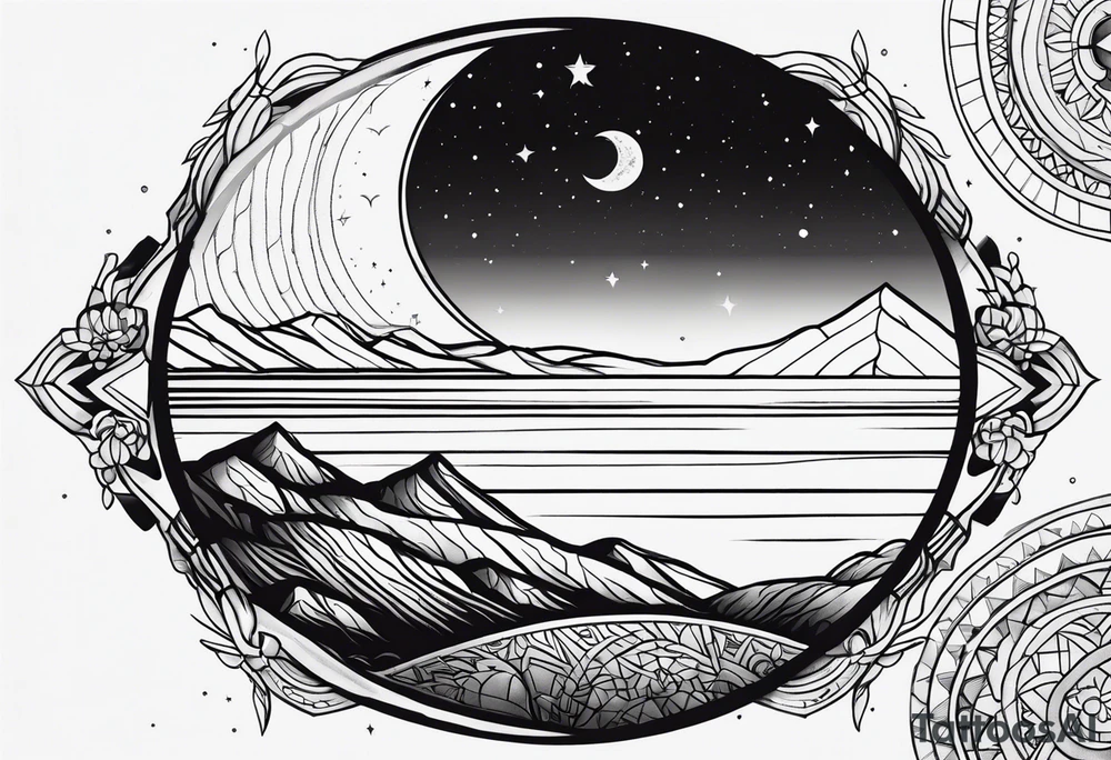 sacred moon tattoo idea