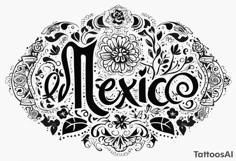 Mexico day of dead tattoo idea