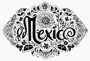 Mexico day of dead tattoo idea