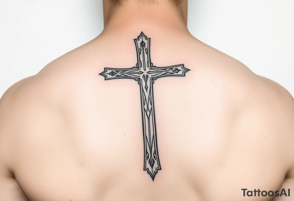 Christian Cross with Galatians 2:20 tattoo idea