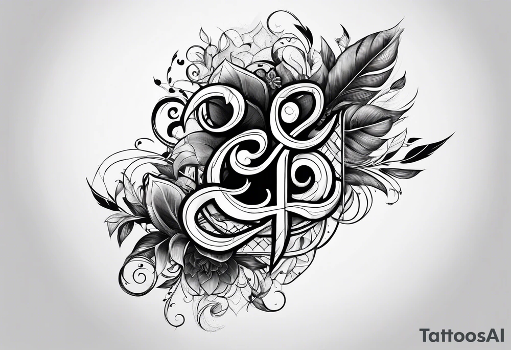 Letter KV tattoo idea