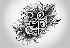 Letter KV tattoo idea