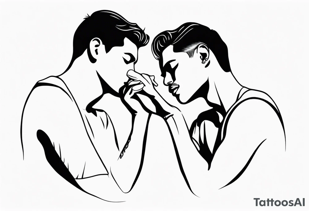 Men kissing tattoo idea