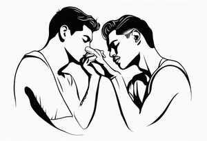 Men kissing tattoo idea
