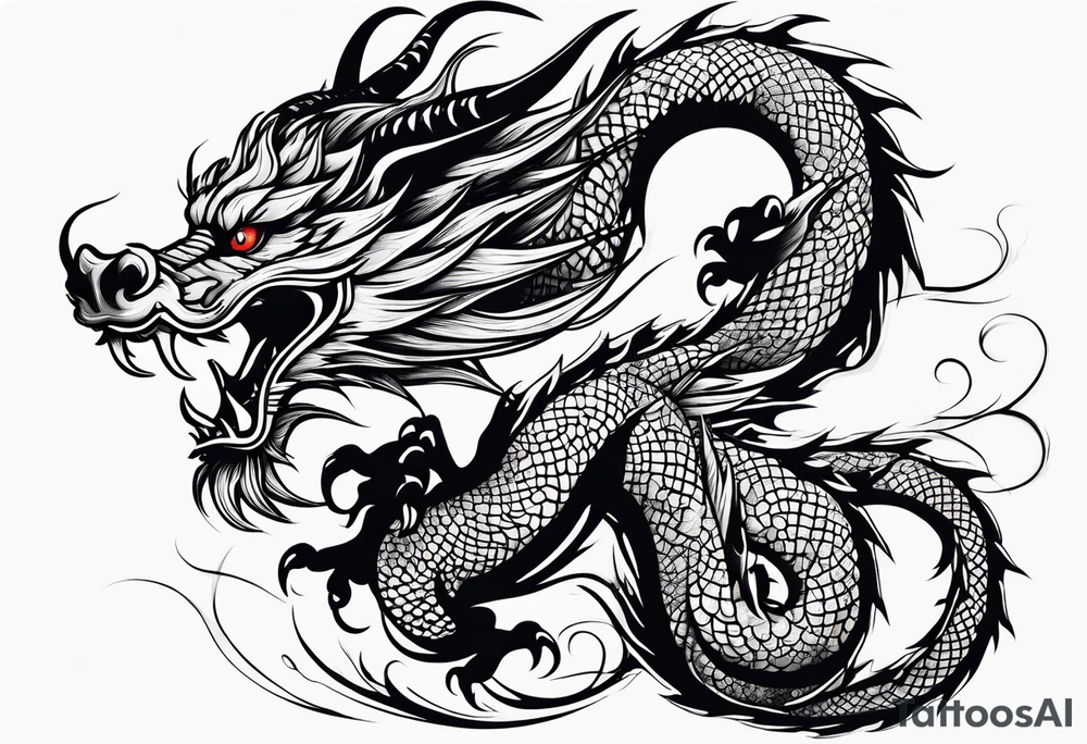 Traditional Chinese Dragon tattoo idea