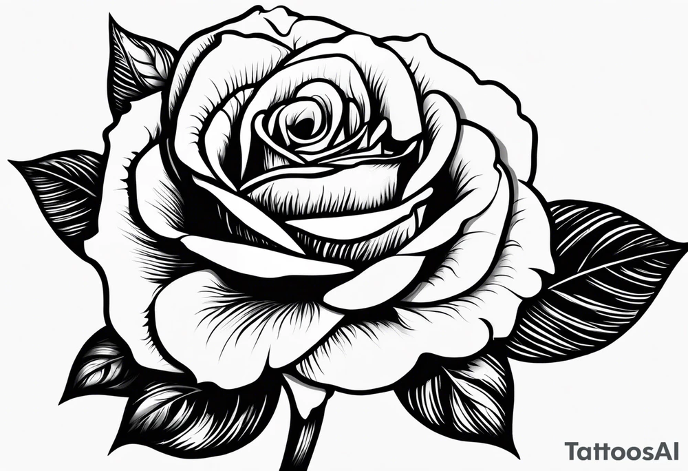 Feminine tattoo of a rose with the stem spelling out “mamá” tattoo idea