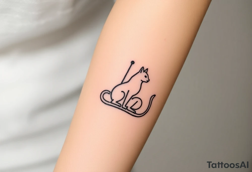 Goddess artemis with cat instead of wolf tattoo idea