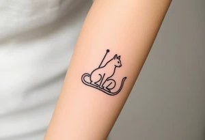 Goddess artemis with cat instead of wolf tattoo idea