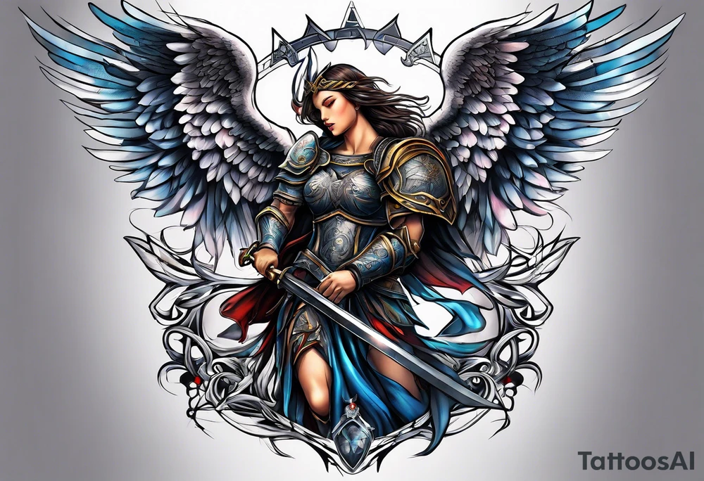 Warrior Angel tattoo idea