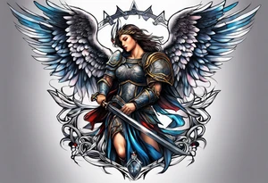 Warrior Angel tattoo idea