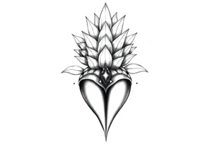 Majestic crown pineapple clitoral vagina and anus tattoo idea