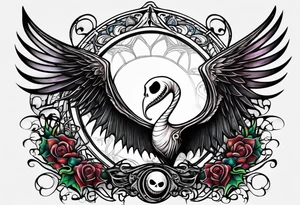 Nightmare before Christmas  statue with wings tattoo idea