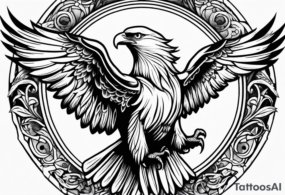 Eagle and a White Dove reunite tattoo idea