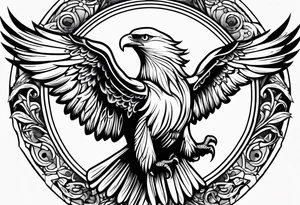 Eagle and a White Dove reunite tattoo idea